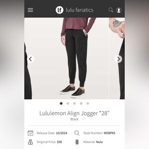 Lululemon Athletica Black Align Jogger